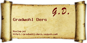 Gradwohl Ders névjegykártya